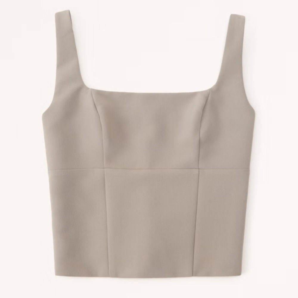 ABERCROMBIE square neck corset top  A&F